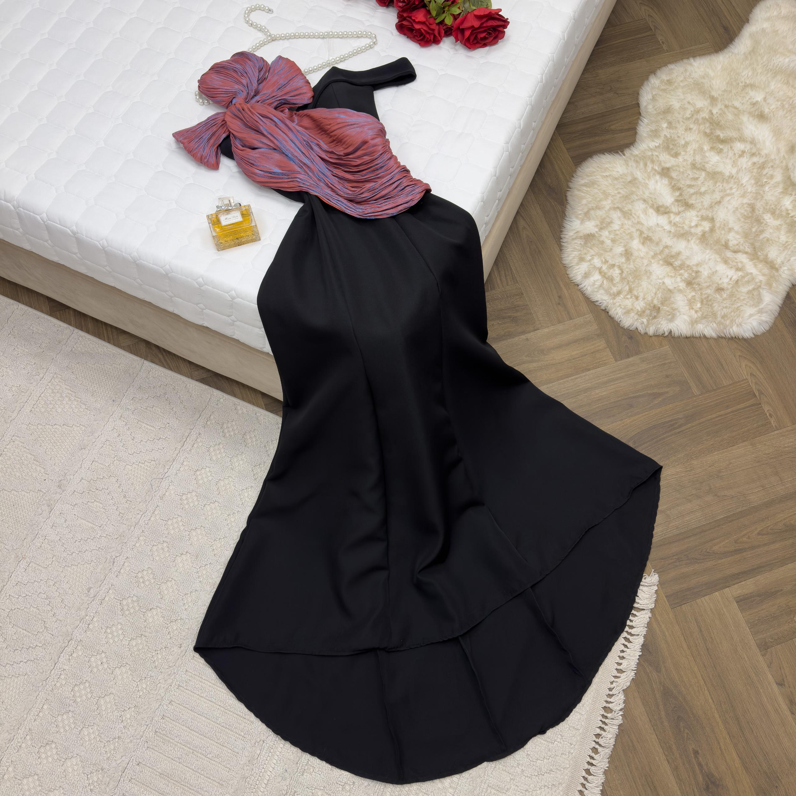 فستان سهرة جذاب باللون الأسود أجمل فساتين جدة